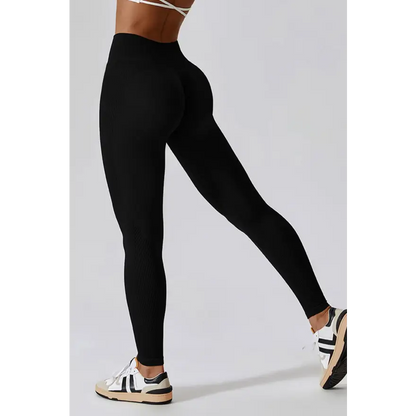 Elevate Your Workout with Wide Waistband Slim Fit Sports Leggings Trendsi