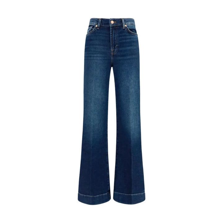 Women’s 7for Blue Cotton Flared Jeans