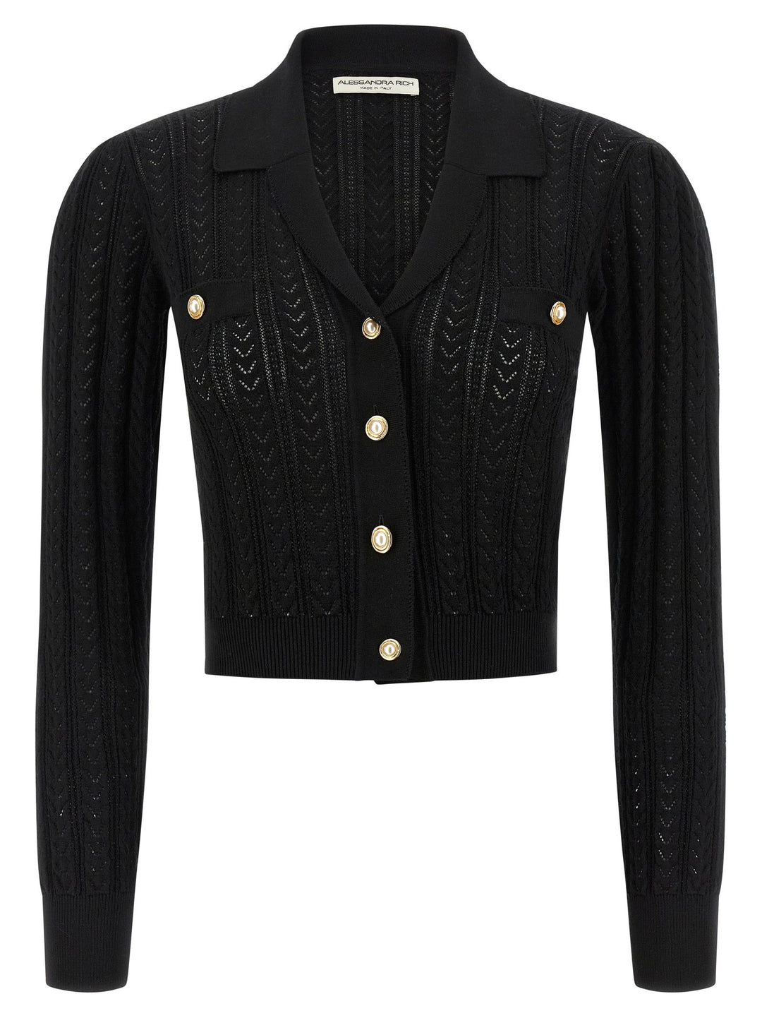 Women’s Alessandra Rich Black Cotton Cardigan
