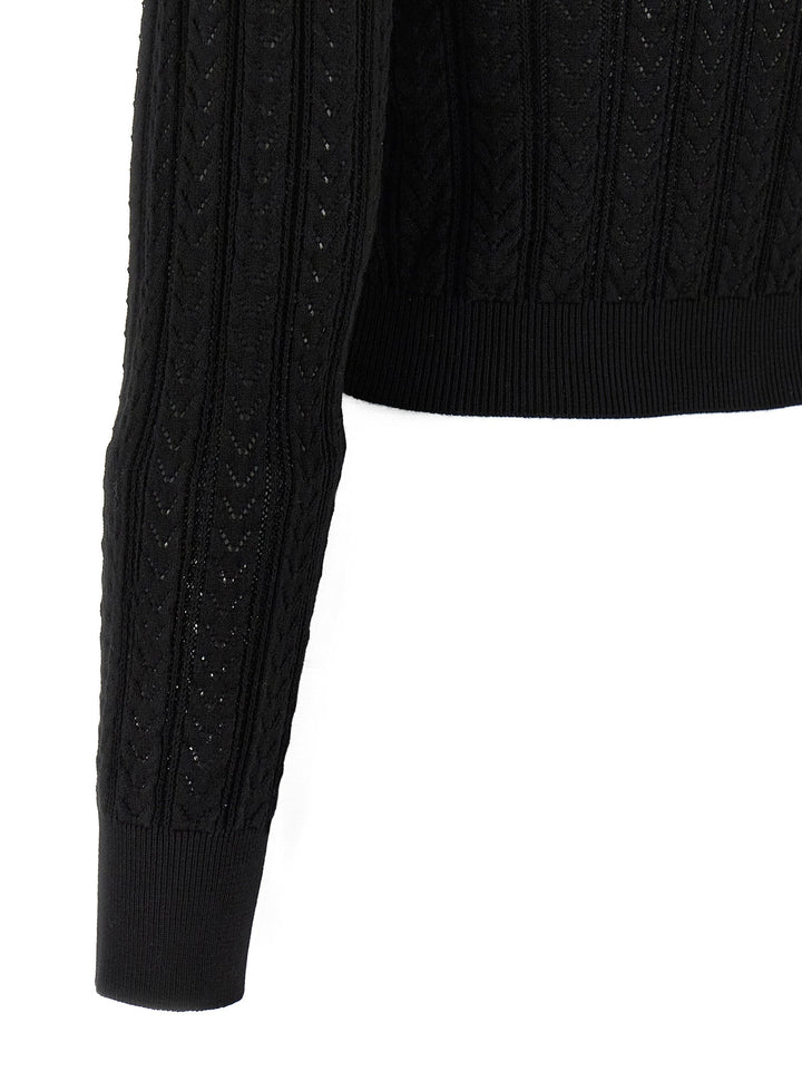 Women’s Alessandra Rich Black Cotton Cardigan