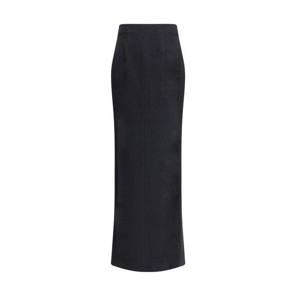 Women’s Alessandra Rich Black Wool Long Skirt
