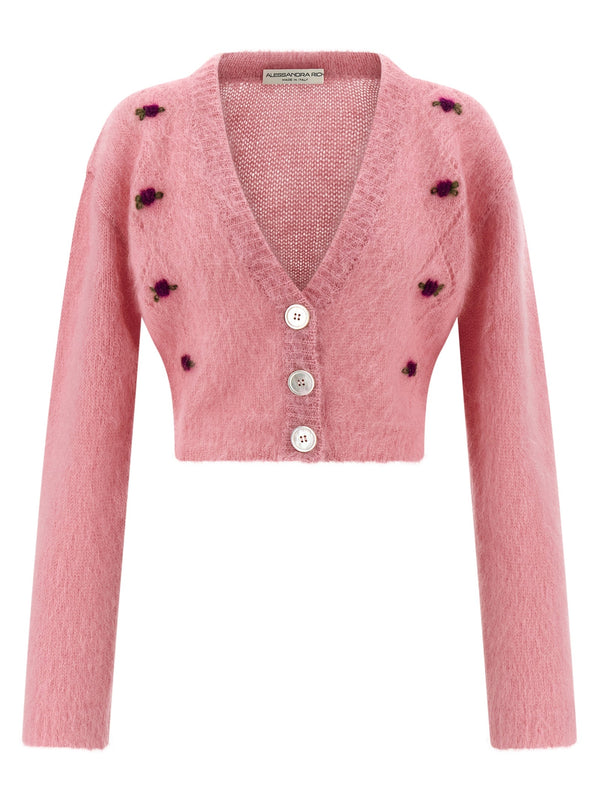 Women’s Alessandra Rich Multicolor Wool Cardigan