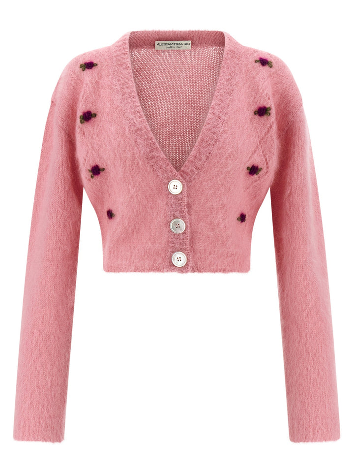 Women’s Alessandra Rich Multicolor Wool Cardigan