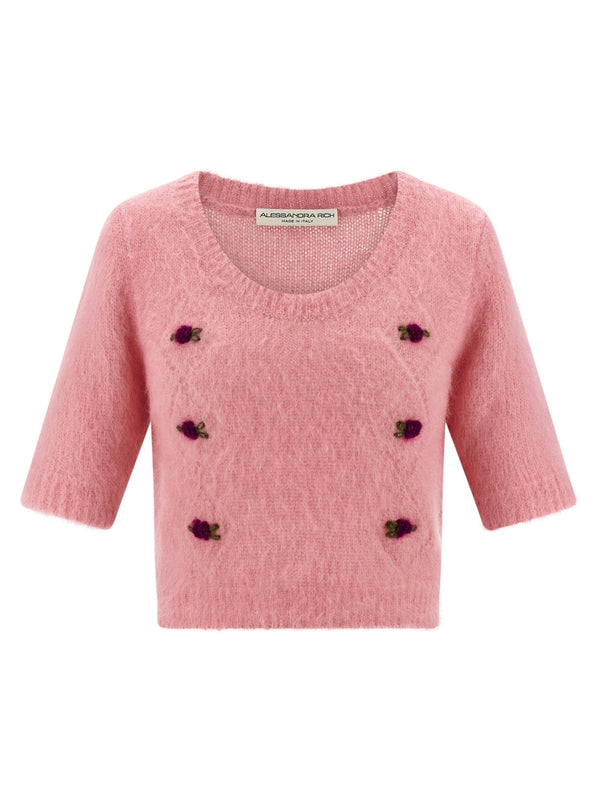 Women’s Alessandra Rich Multicolor Wool Cardigan