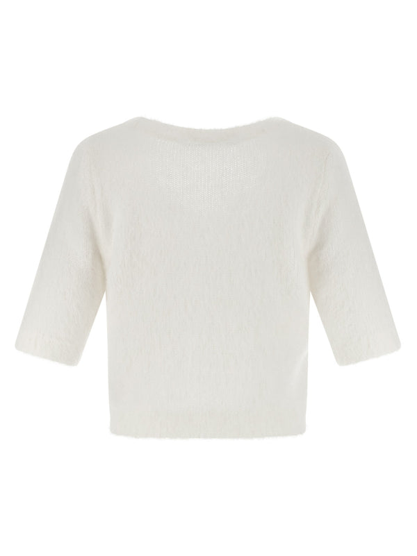 Women’s Alessandra Rich White Wool Cardigan