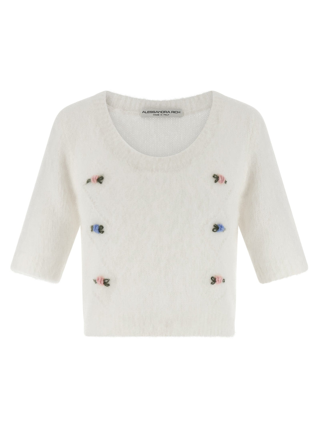 Women’s Alessandra Rich White Wool Cardigan
