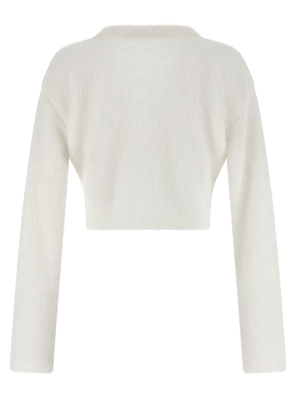 Women’s Alessandra Rich White Wool Cardigan