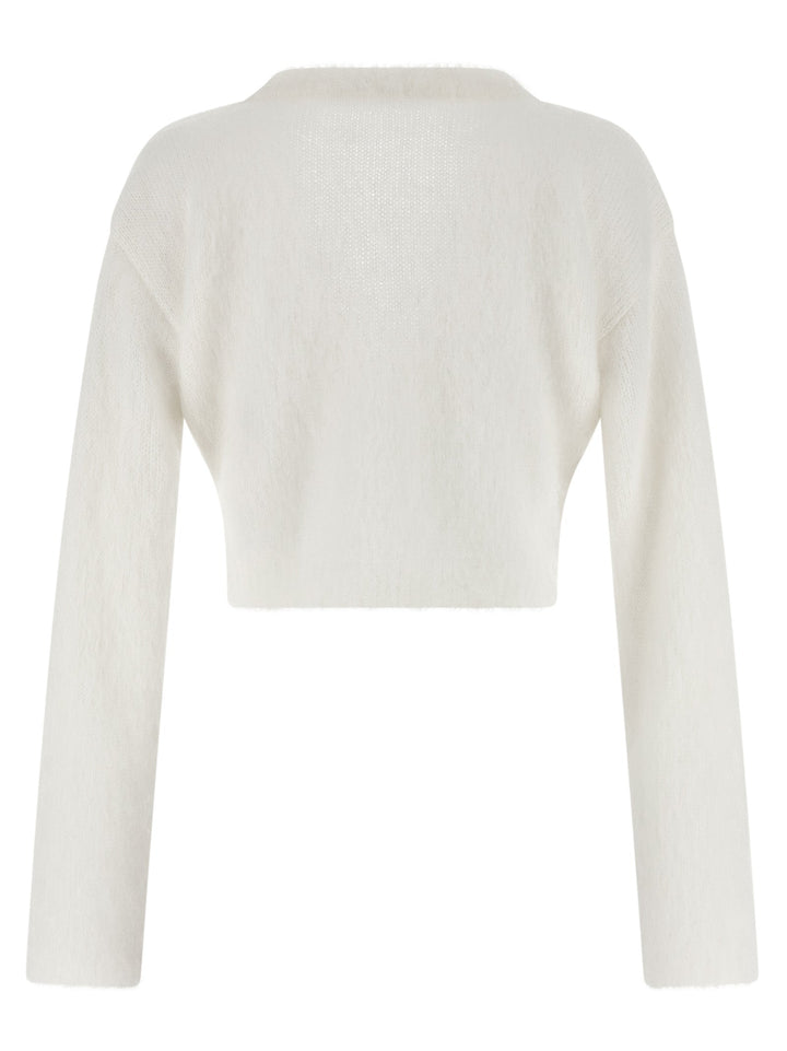 Women’s Alessandra Rich White Wool Cardigan