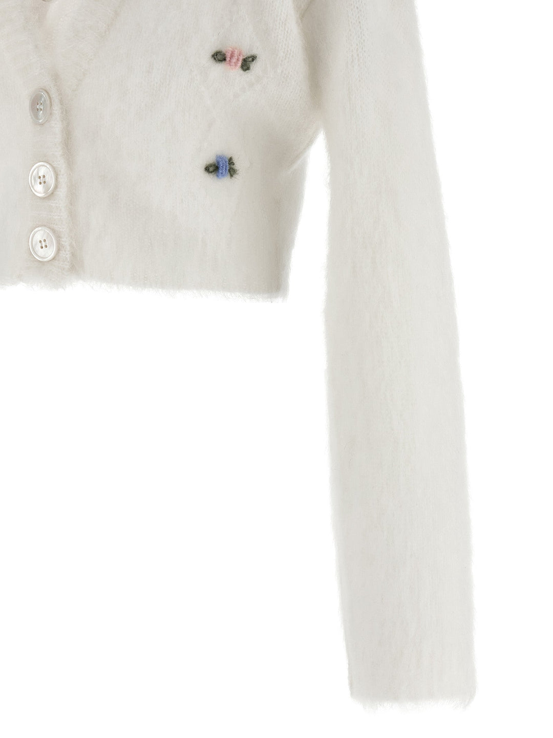 Women’s Alessandra Rich White Wool Cardigan