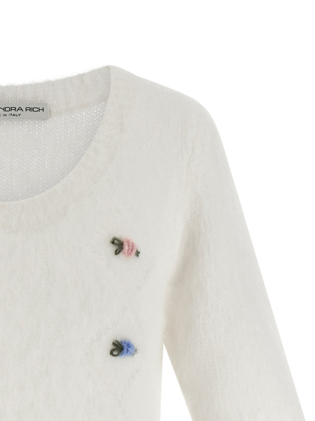 Women’s Alessandra Rich White Wool Cardigan