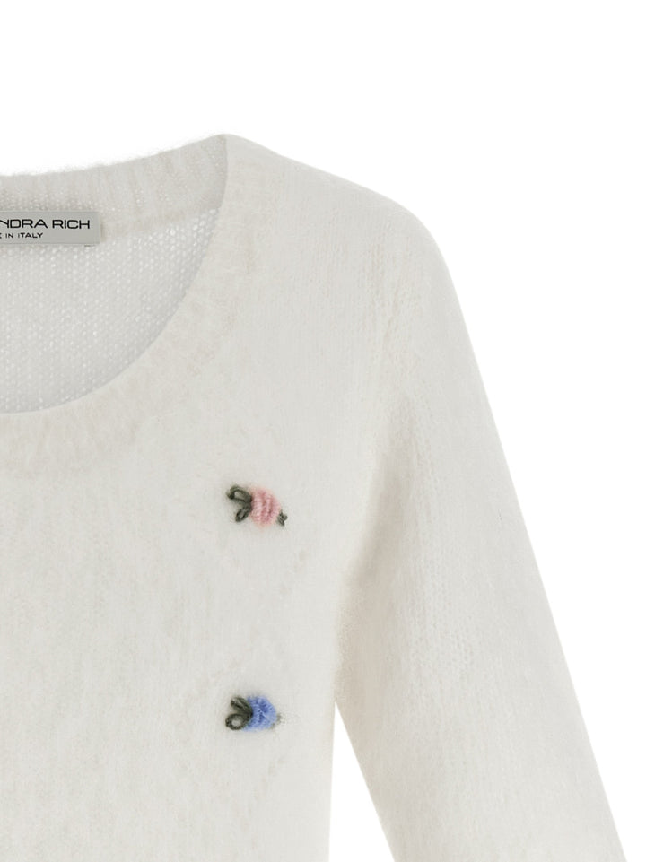Women’s Alessandra Rich White Wool Cardigan