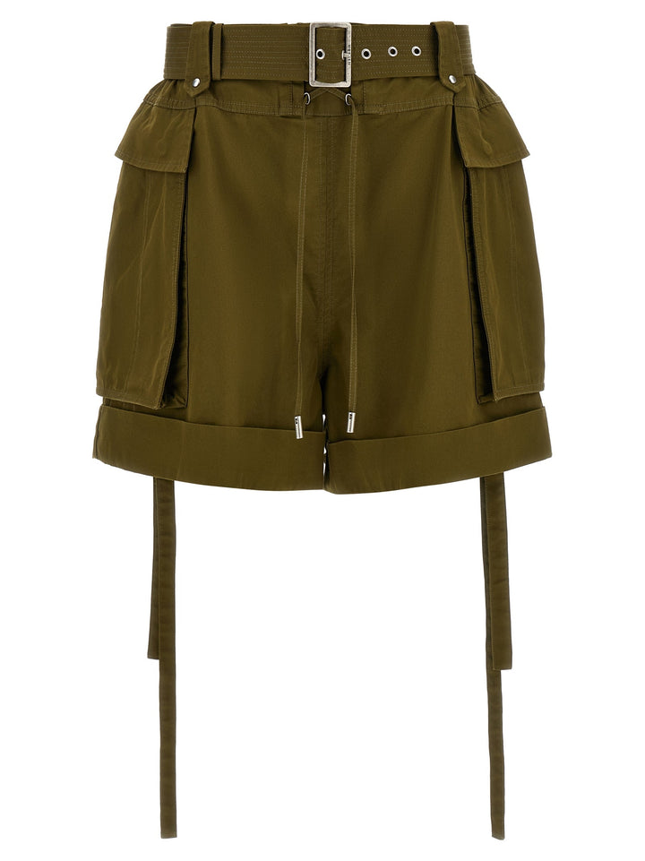Women’s Alexander Mcqueen Bicolor Cotton Bermuda Shorts