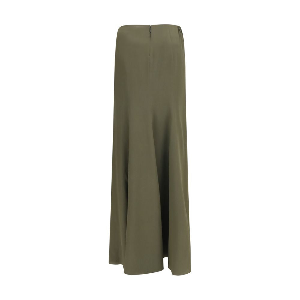 Women’s Alexander Mcqueen Bicolor Silk Long Skirt