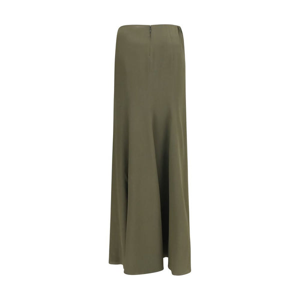 Women’s Alexander Mcqueen Bicolor Silk Long Skirt
