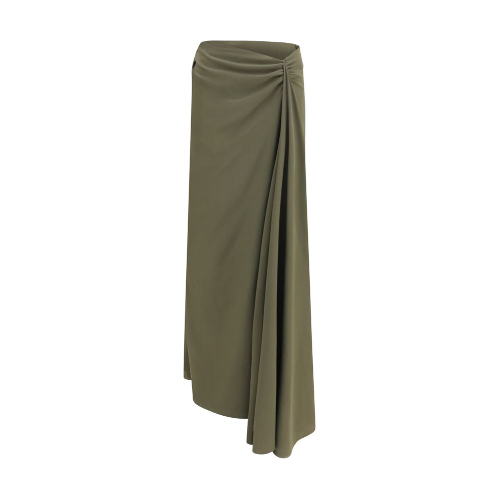 Women’s Alexander Mcqueen Bicolor Silk Long Skirt