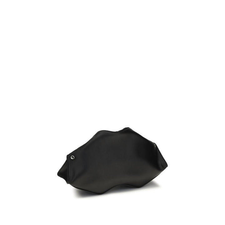 Women’s Alexander Mcqueen Black Calf Leather Bos Taurus Clutch Bag