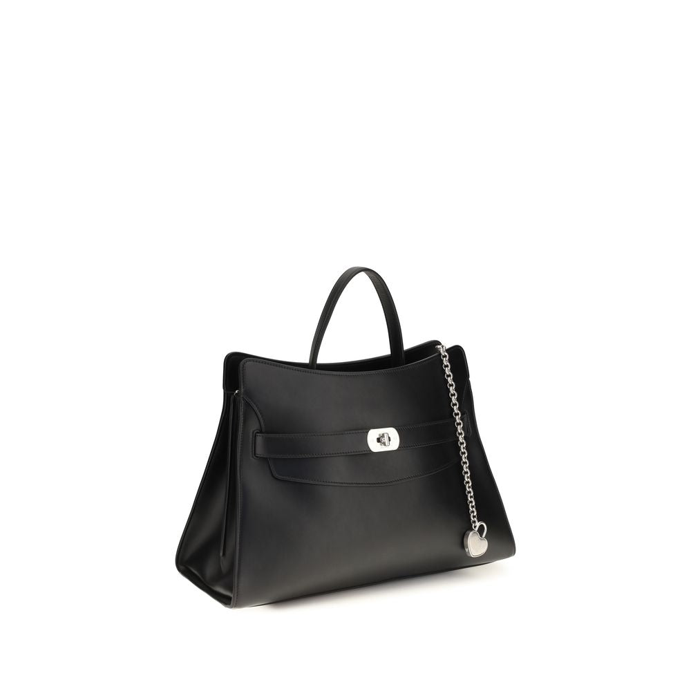 Women’s Alexander Mcqueen Black Calf Leather Bos Taurus Shoulder Bag