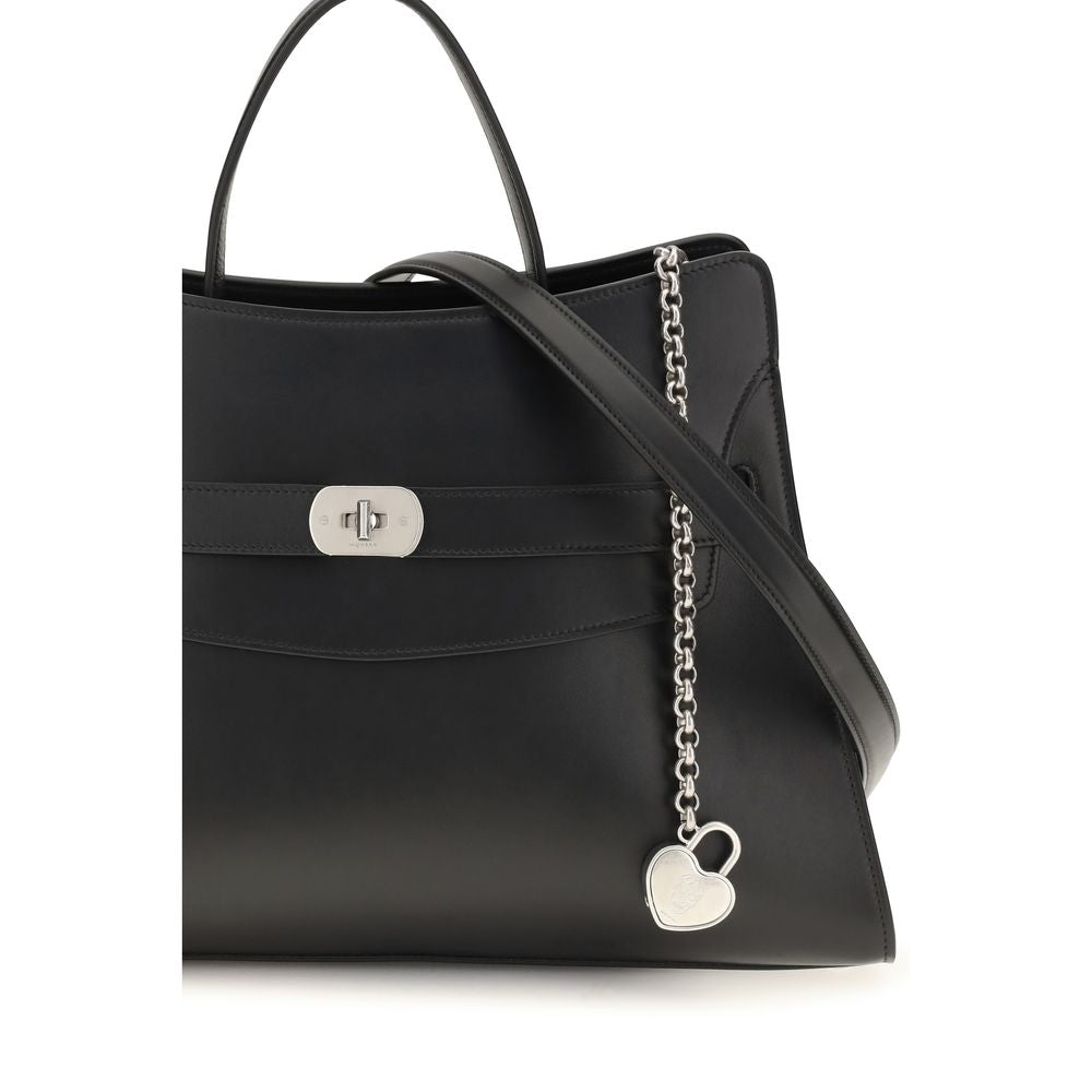 Women’s Alexander Mcqueen Black Calf Leather Bos Taurus Shoulder Bag