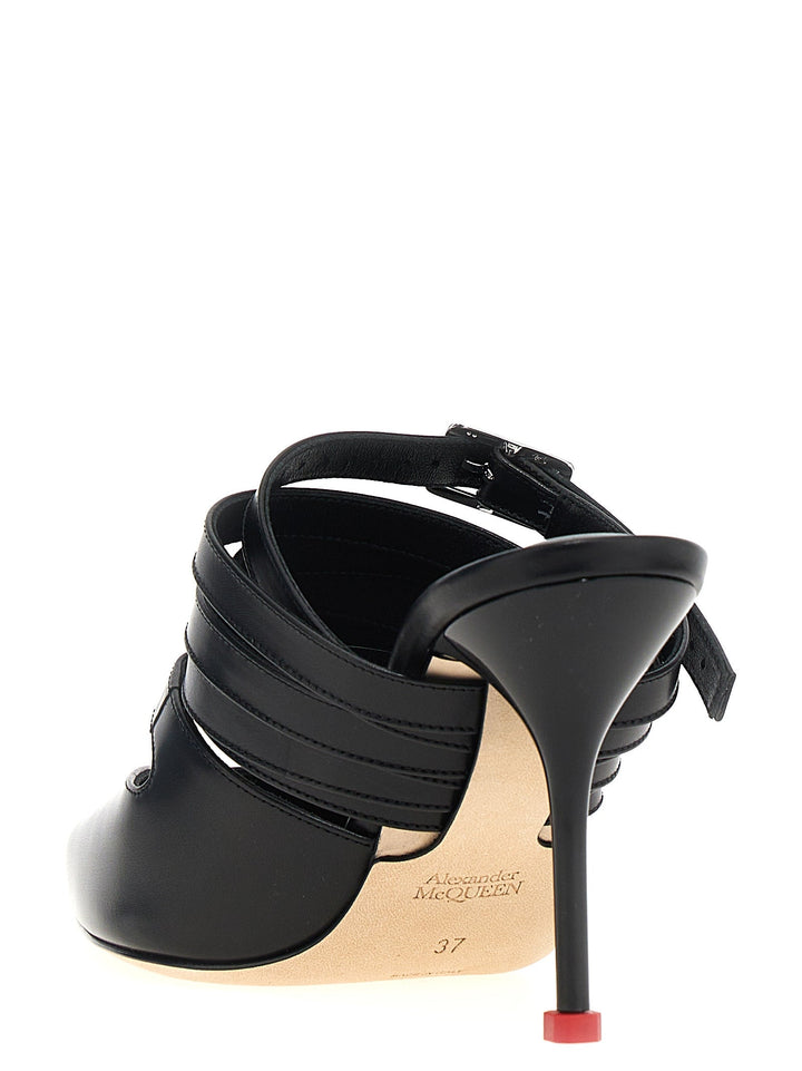 Women’s Alexander Mcqueen Black Cowhide High Heel Pumps