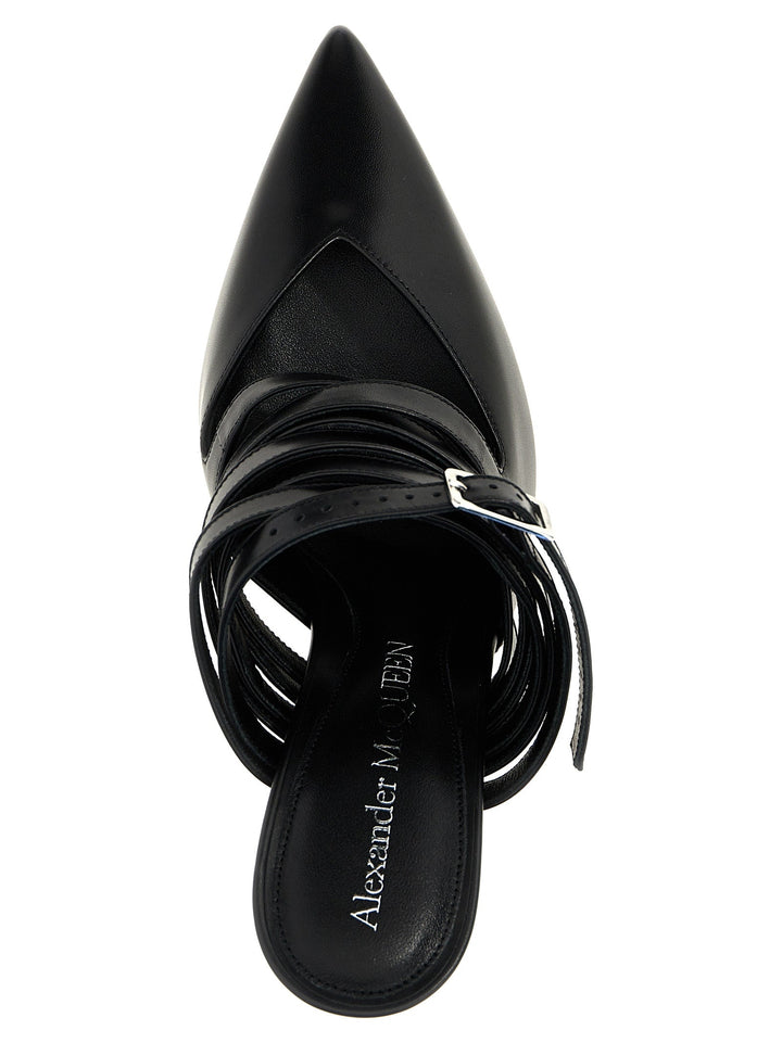 Women’s Alexander Mcqueen Black Cowhide High Heel Pumps
