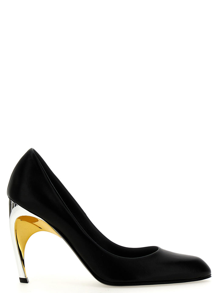 Women’s Alexander Mcqueen Black Lambskin High Heel Pumps