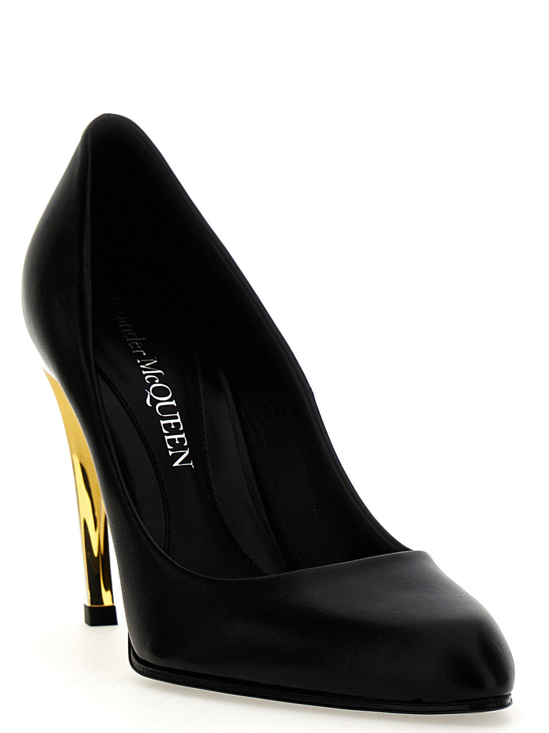 Women’s Alexander Mcqueen Black Lambskin High Heel Pumps