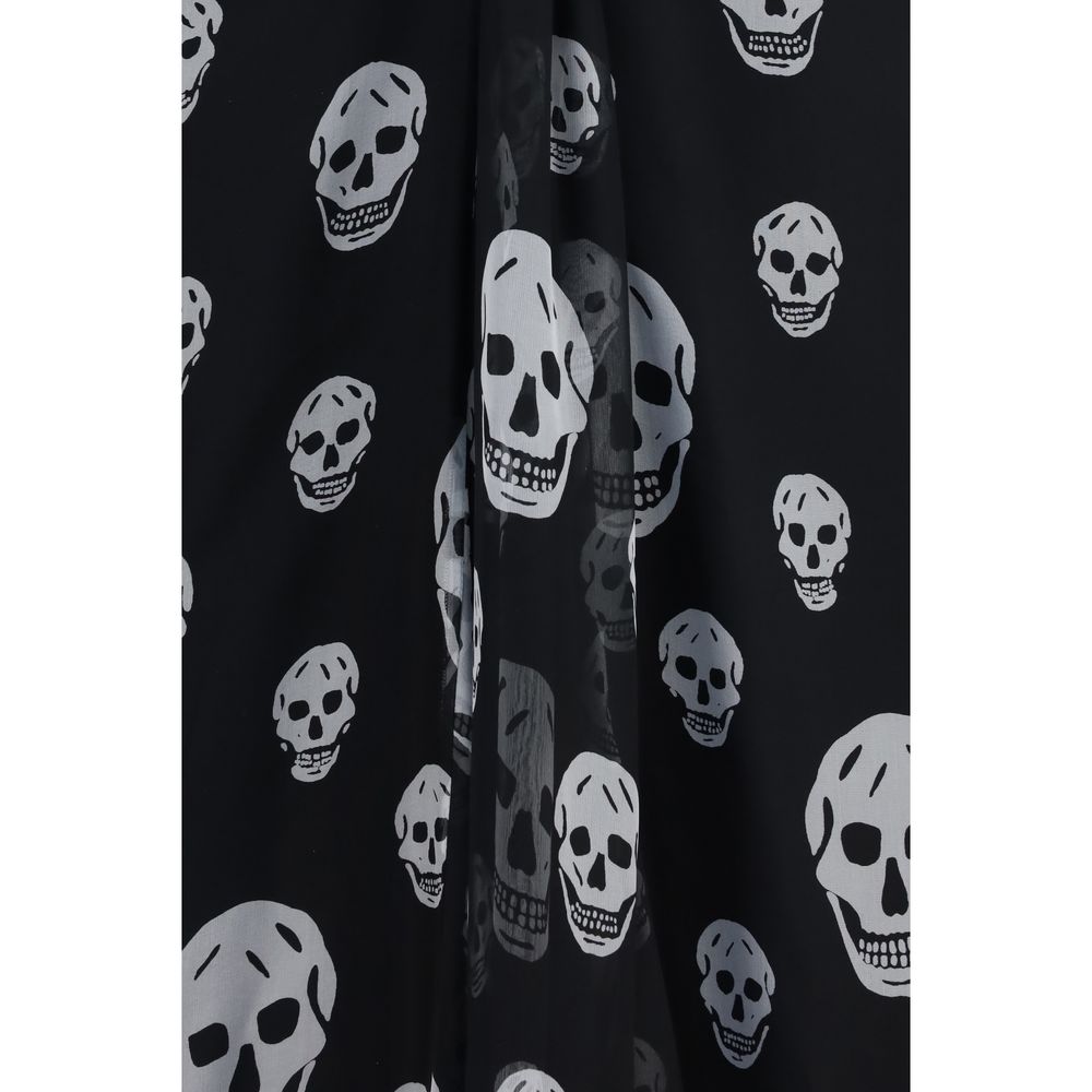 Women’s Alexander Mcqueen Black Silk Long Skirt