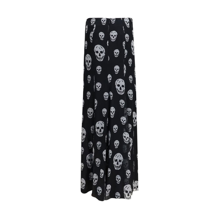 Women’s Alexander Mcqueen Black Silk Long Skirt