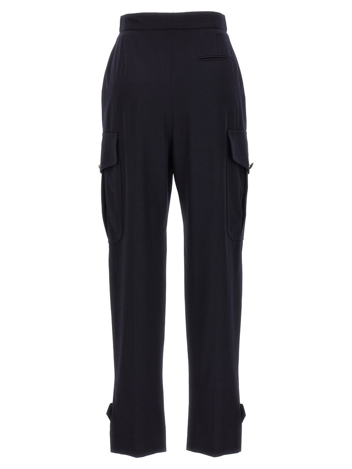 Women’s Alexander Mcqueen Blue Wool Cargo Pants