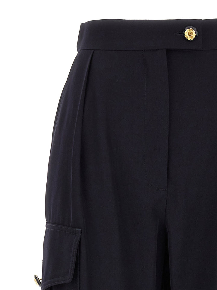 Women’s Alexander Mcqueen Blue Wool Cargo Pants