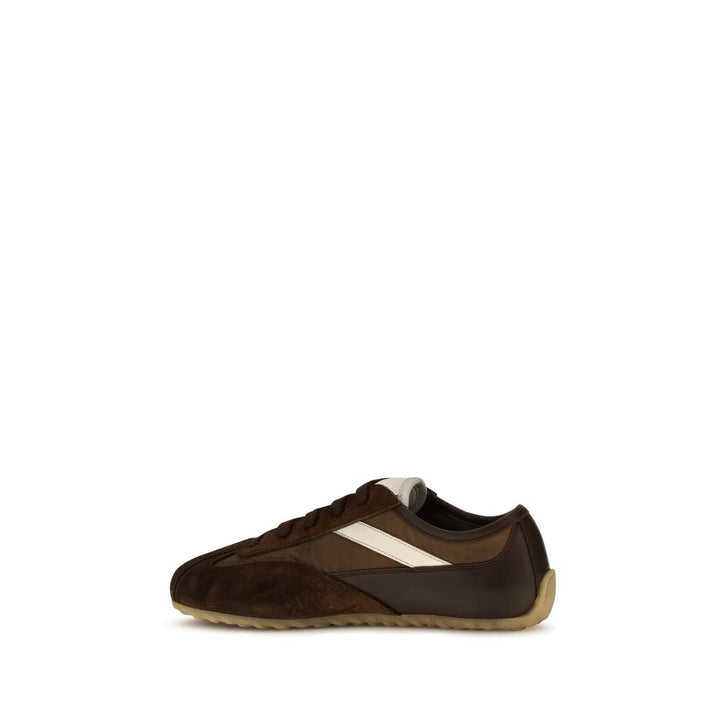 Women’s Alexander Mcqueen Brown Suede Leather Athletic Sneakers