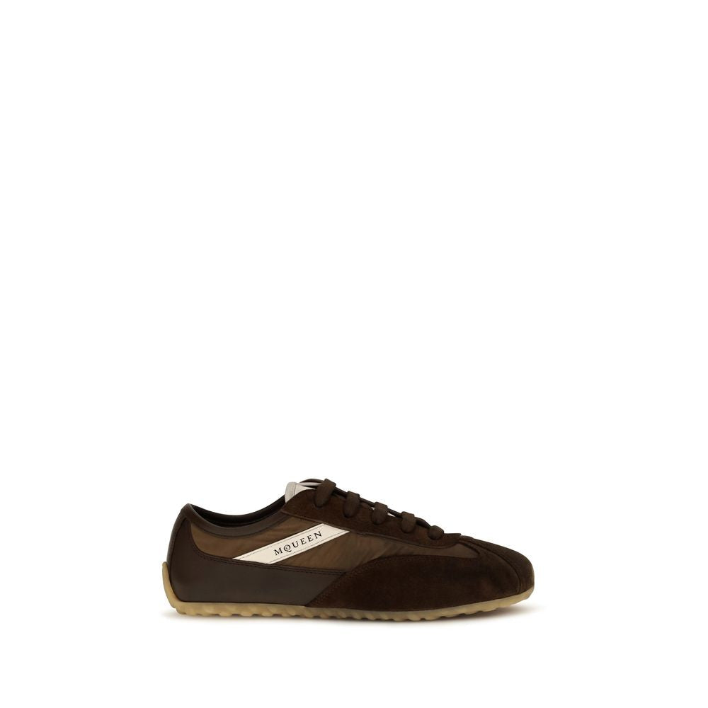 Women’s Alexander Mcqueen Brown Suede Leather Athletic Sneakers