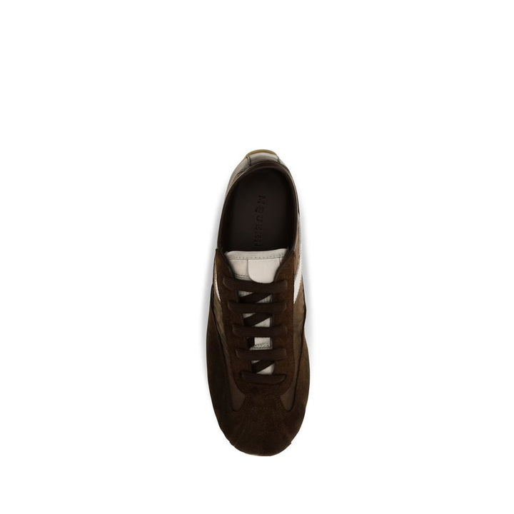 Alexander McQueen Brown Suede Leather Athletic Sneakers