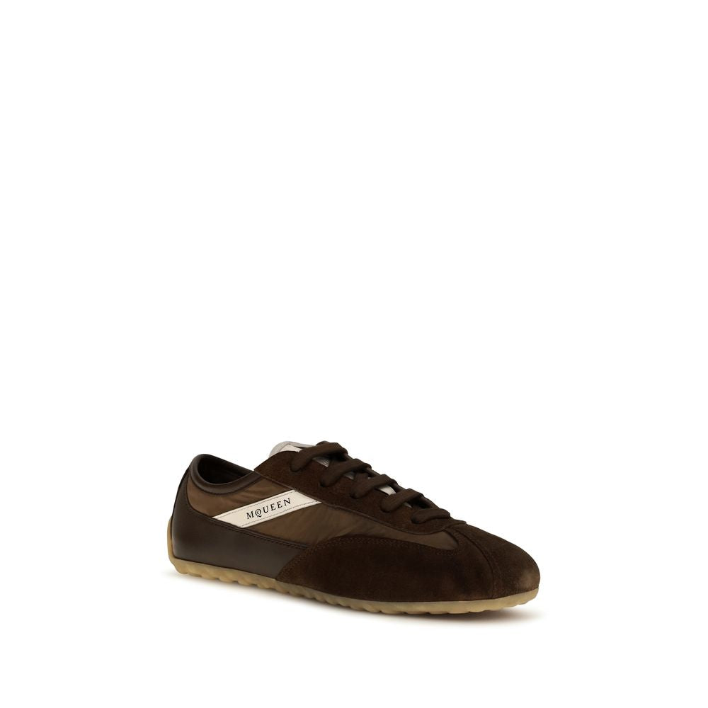 Women’s Alexander Mcqueen Brown Suede Leather Athletic Sneakers