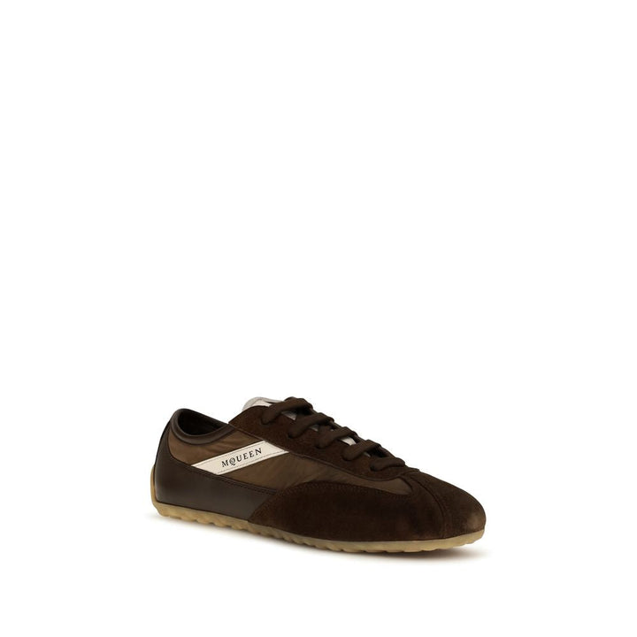 Women’s Alexander Mcqueen Brown Suede Leather Athletic Sneakers