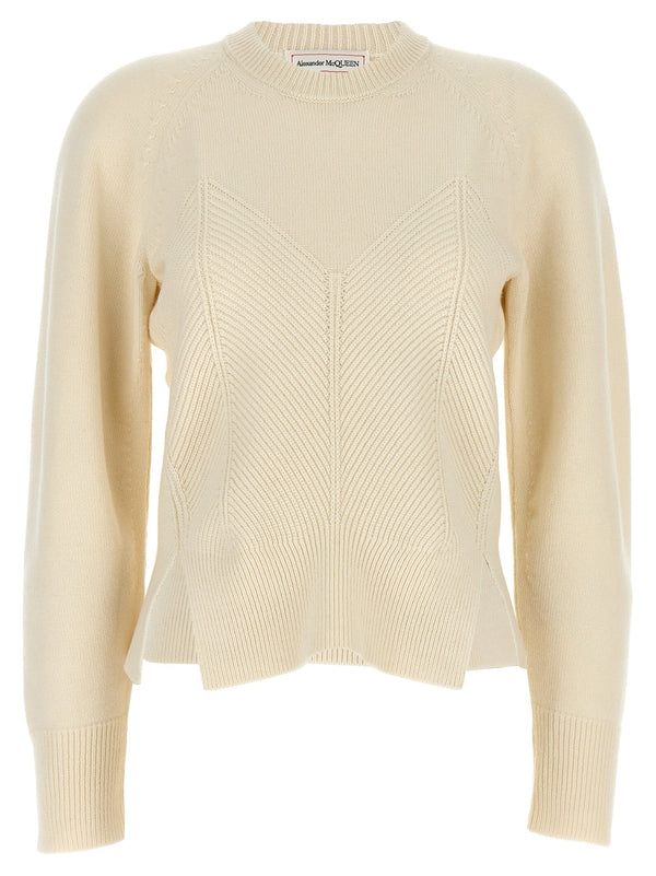 Women’s Alexander Mcqueen White Wool Cardigan