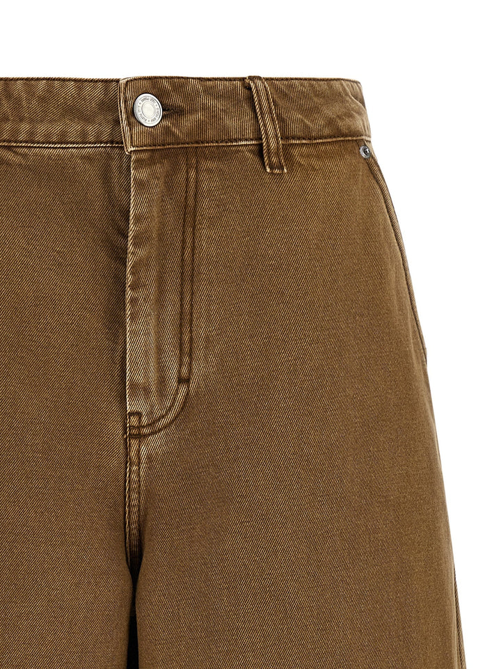 Women’s Ami Paris Brown Cotton Bermuda Shorts
