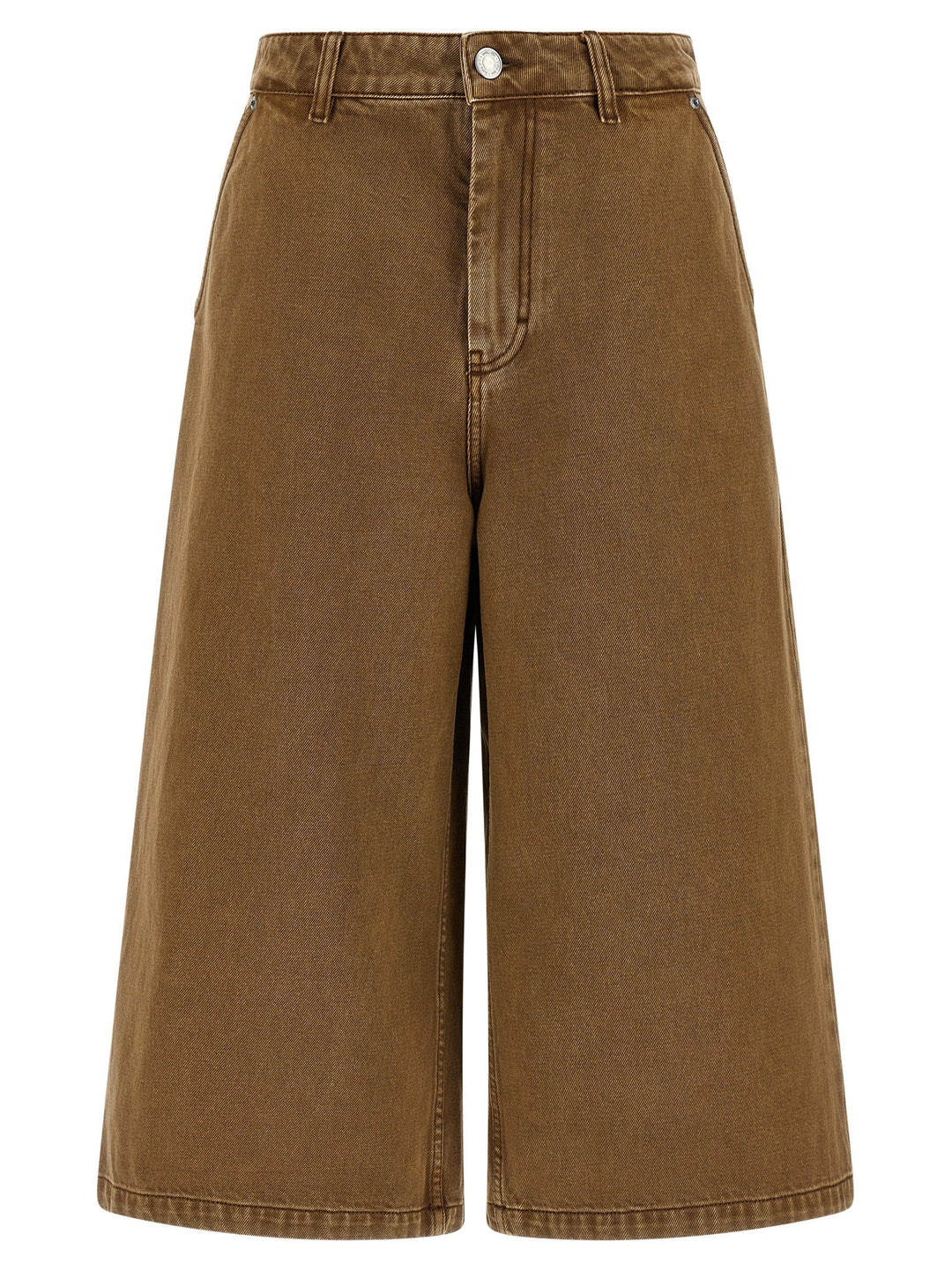 Women’s Ami Paris Brown Cotton Bermuda Shorts