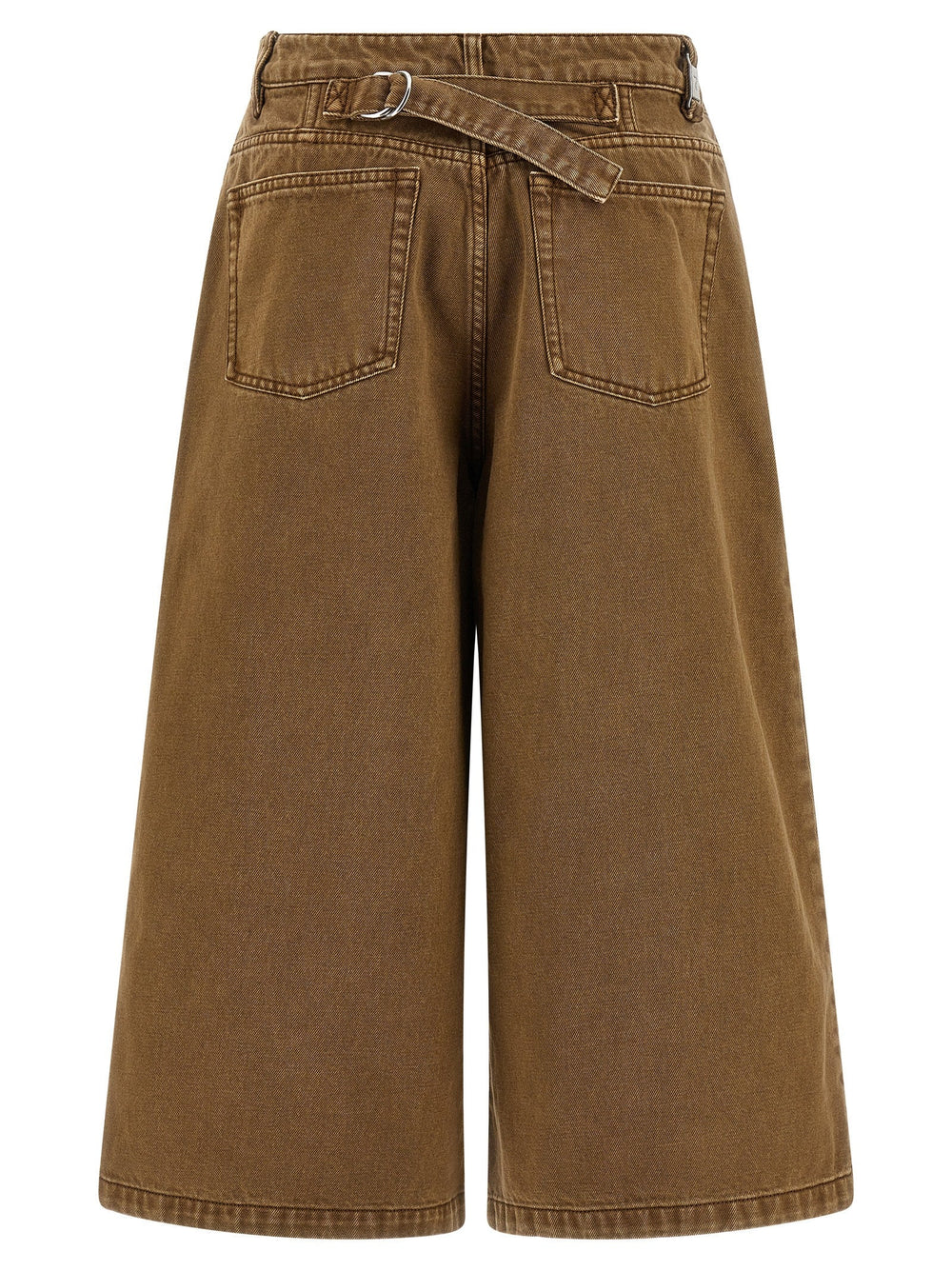Women’s Ami Paris Brown Cotton Bermuda Shorts