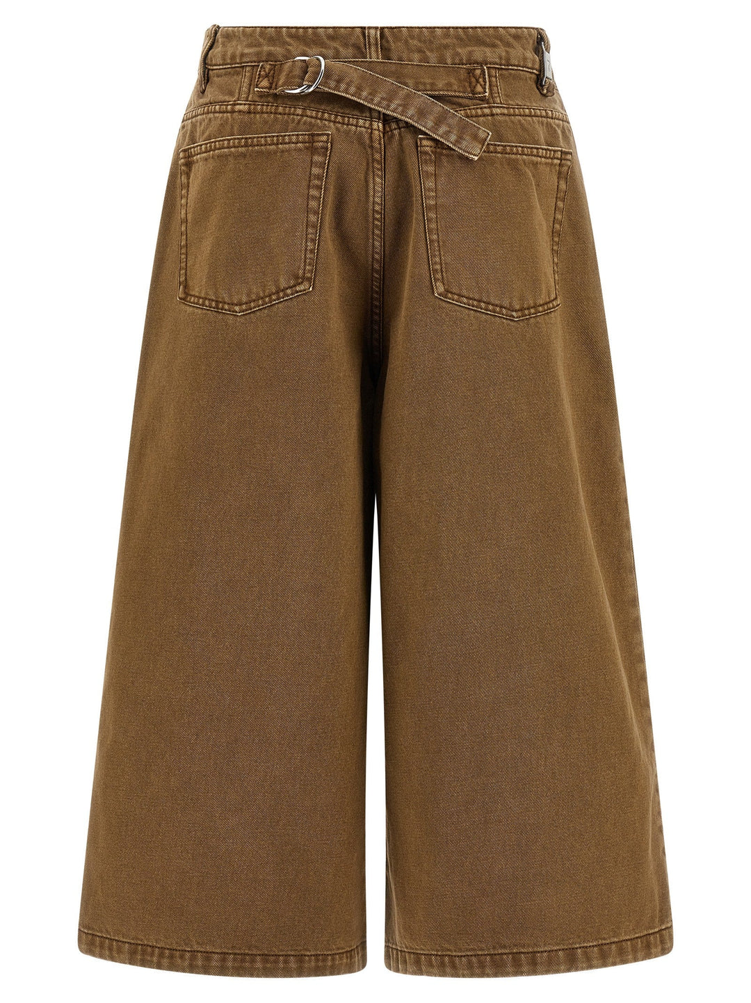 Women’s Ami Paris Brown Cotton Bermuda Shorts