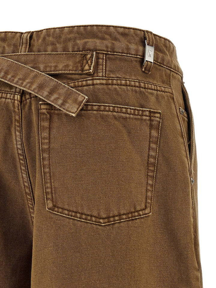 Women’s Ami Paris Brown Cotton Bermuda Shorts