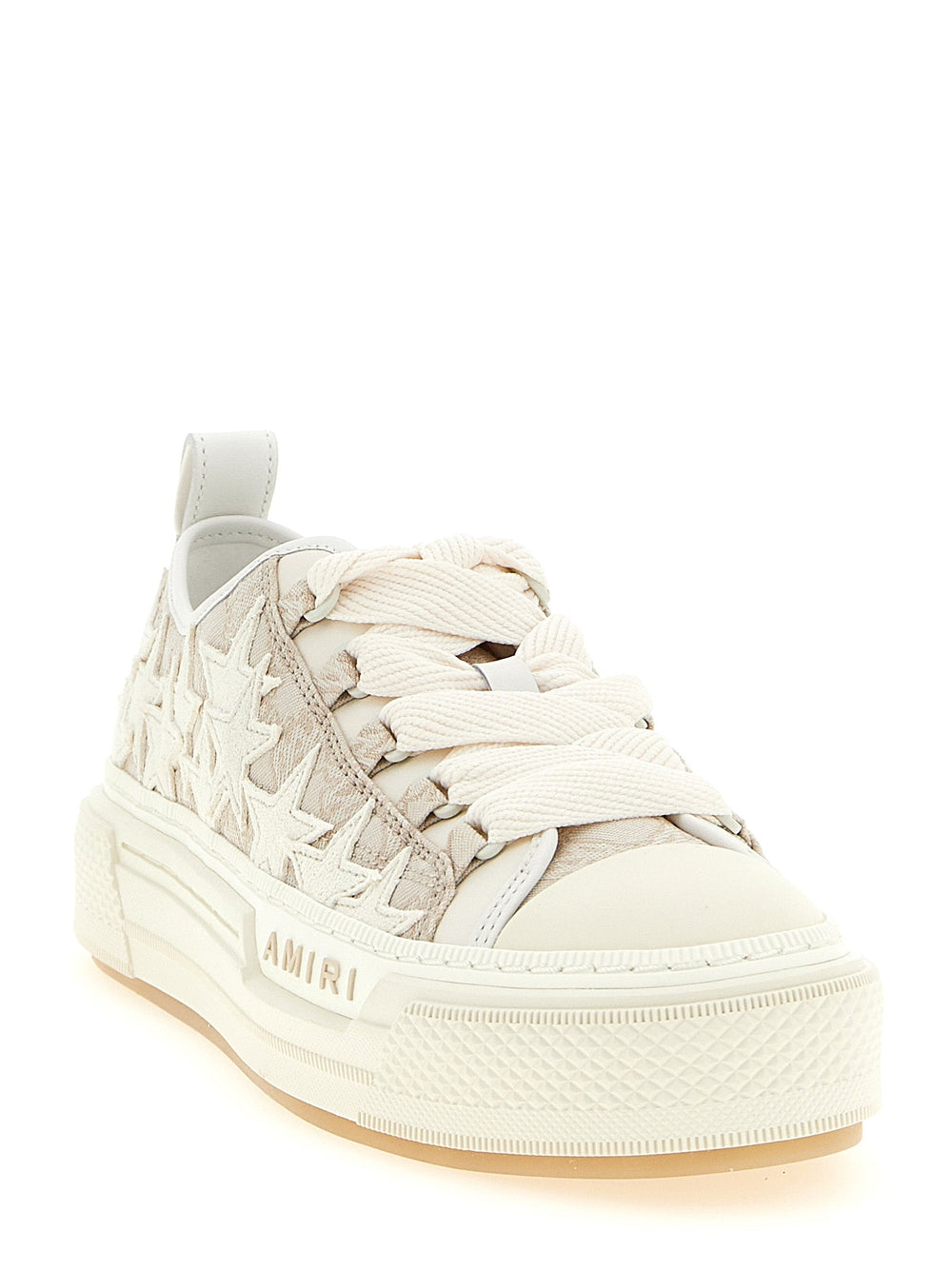 Women’s Amiri Beige Polyester Low Top Sneakers