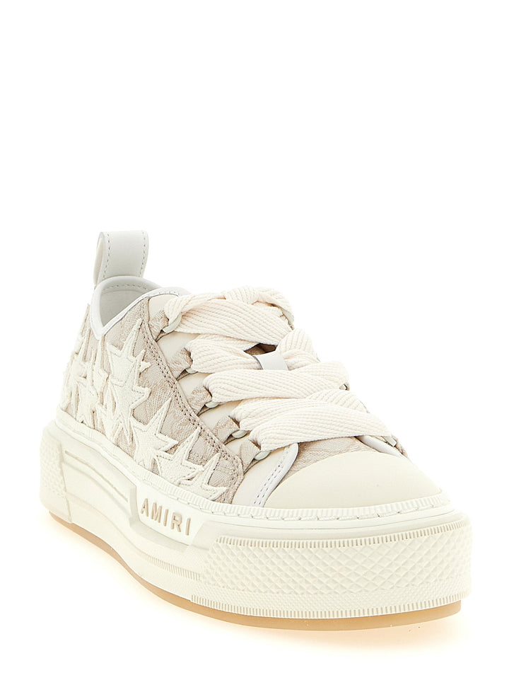Women’s Amiri Beige Polyester Low Top Sneakers