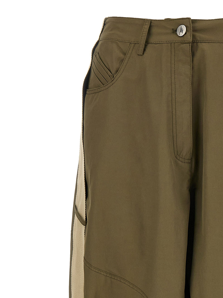 Women’s the Attico Bicolor Cotton Cargo Pants