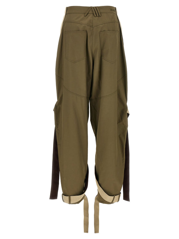 Women’s the Attico Bicolor Cotton Cargo Pants
