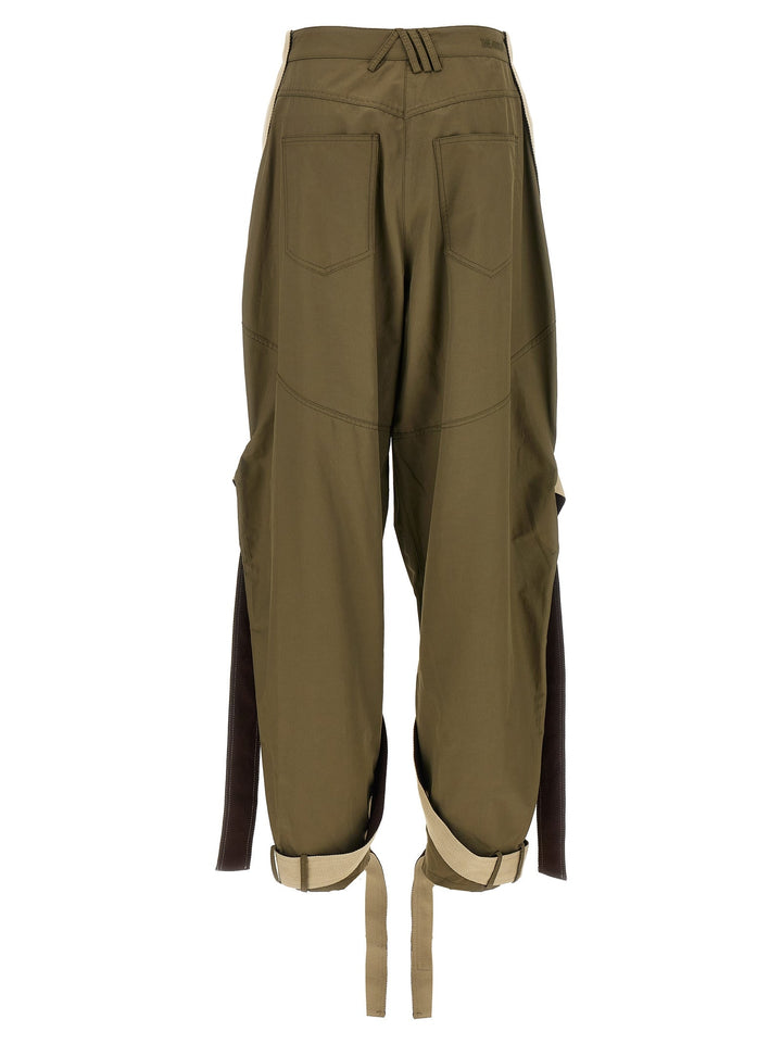 Women’s the Attico Bicolor Cotton Cargo Pants