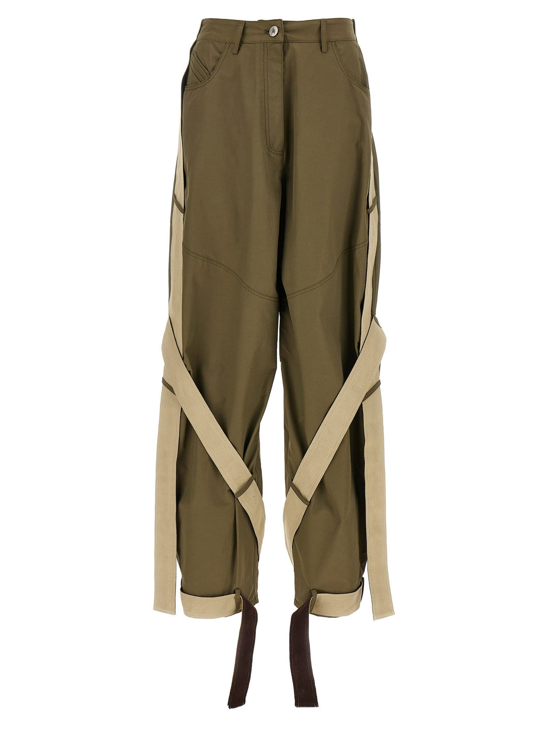 Women’s the Attico Bicolor Cotton Cargo Pants
