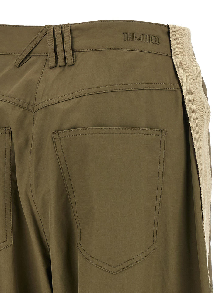 Women’s the Attico Bicolor Cotton Cargo Pants