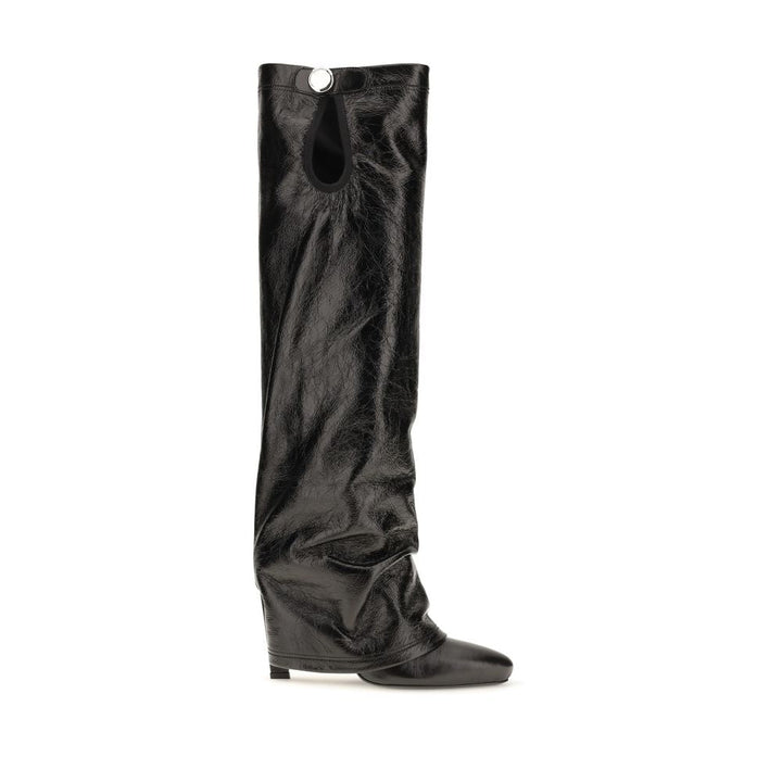 Women’s the Attico Black Calf Leather Bos Taurus Ankle Boots