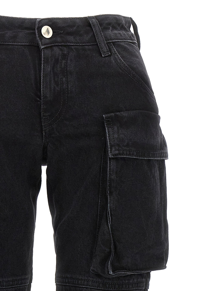 Women’s the Attico Black Cotton Cargo Pants